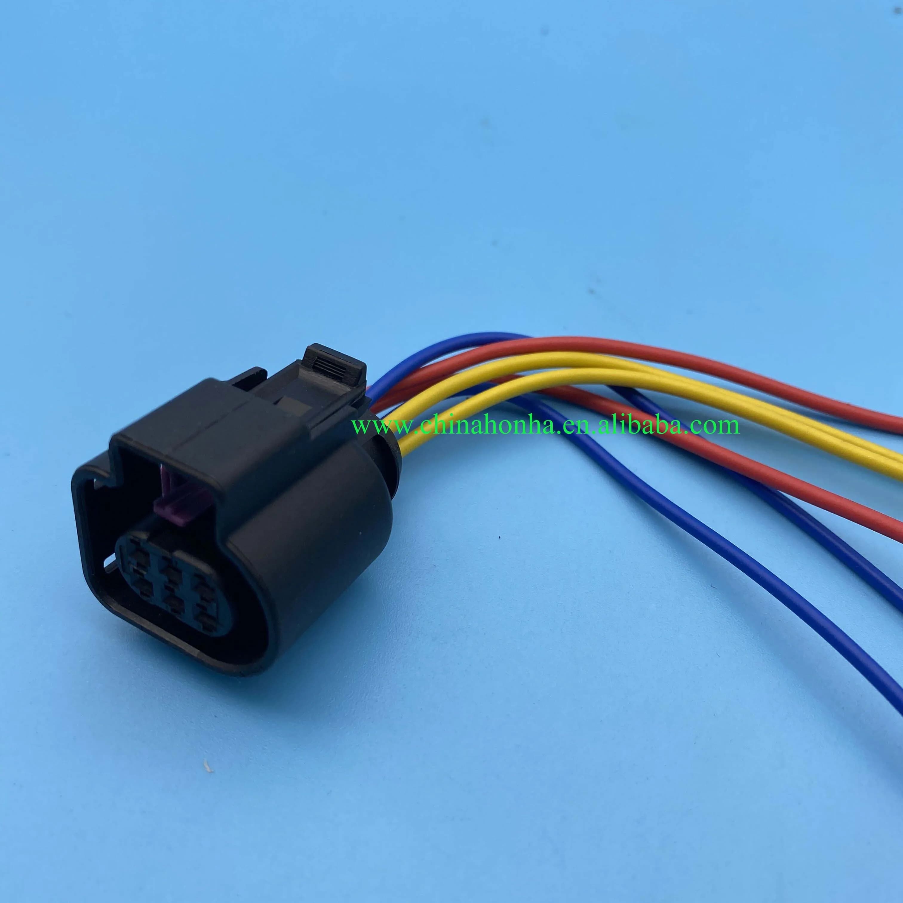 6 Spille Auto Impermeabile LSU 4.9 di Larghezza di Banda di Ossigeno Connettore del Sensore della Valvola A Farfalla 1928404669 Spina 4H0973713