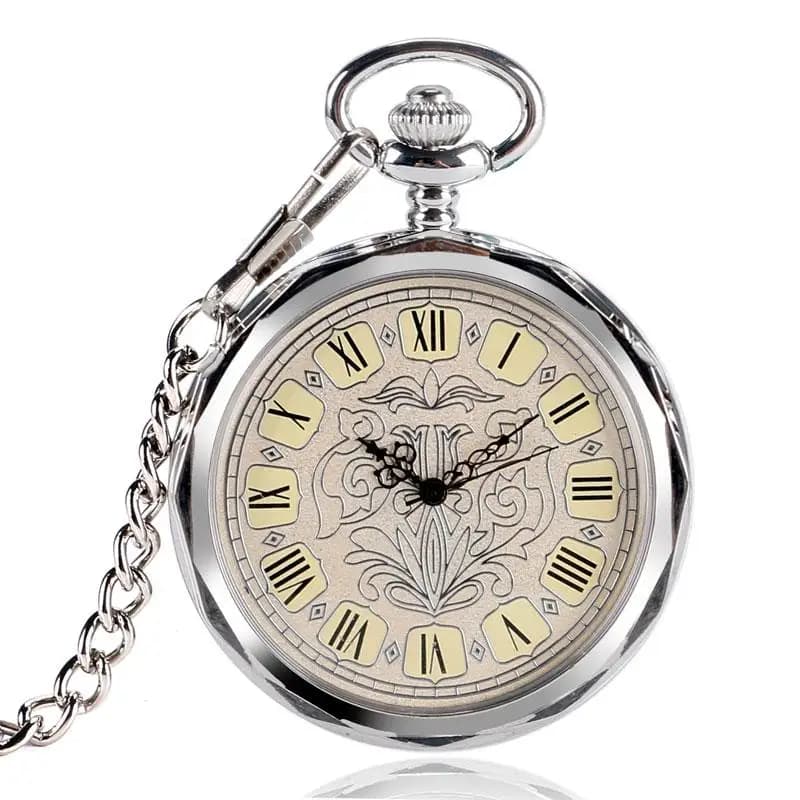 Orologio da tasca meccanico con avvolgimento a mano Vintage classico con quadrante aperto catena con ciondolo per orologio manuale per uomo donna Relogio De Bolso Gift