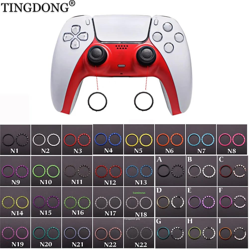 Anelli di accento di ricambio 2 pezzi per accessori Controller Sony Playstation 5 DualSense 5 PS5