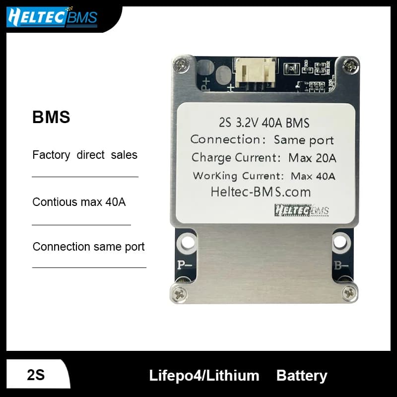Heltec 2S 40A BMS bilanciato 7.4V 8.4V li-ion NCM BMS/3.2v lifepo4 litio ferro fosfato scheda di protezione della batteria con dissipatore di calore