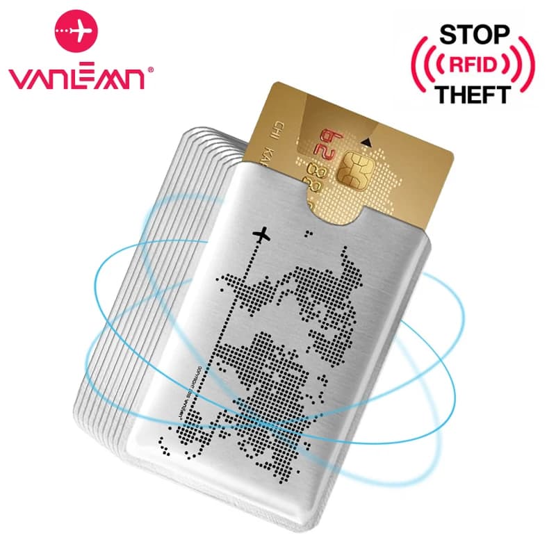 Uomini Anti Rfid blocco lettore blocco porta carte di credito portafoglio sottile per donna Id porta carte di credito protezione porta carte di credito in metallo NFC caldo