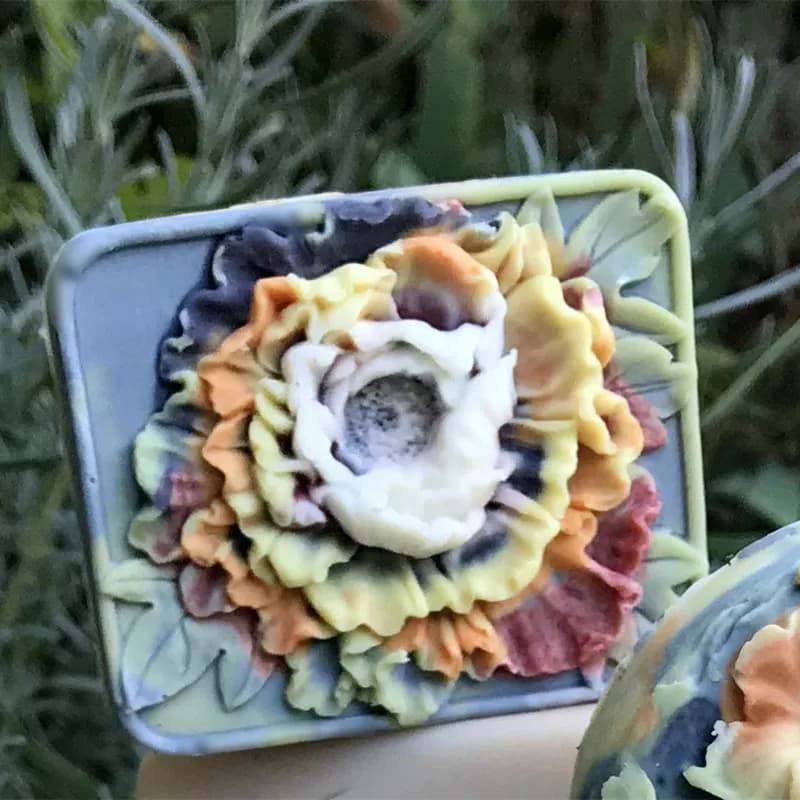 Stampo per sapone in peonia in silicone Stampi per fiori di peonia Fiori di rosa Stampo per sapone Stampi per candele Aroma Gesso Argilla Resina Creazione di strumenti per stampi