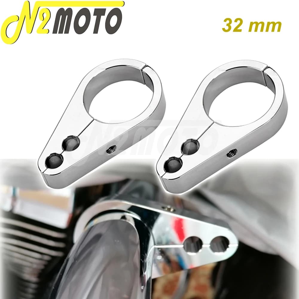 2 pezzi 1-1/4 "moto doppia frizione freno cavo acceleratore clip fisse supporto organizzatore morsetto linea filo compatibile 32mm per Harley