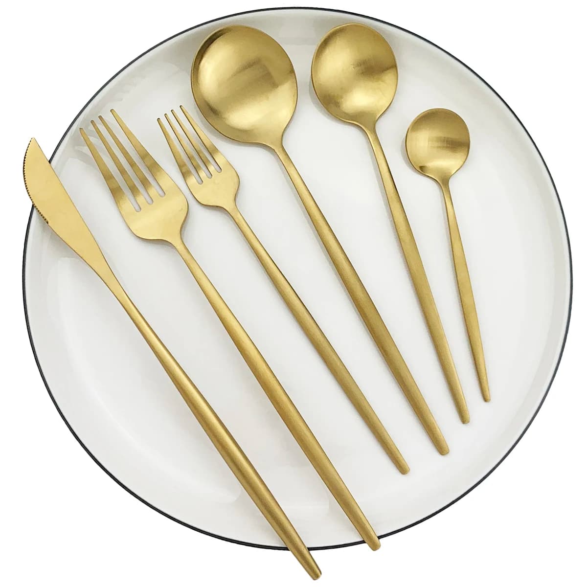 24/36 pieces Crockery set knife fork spoon cutlery Set of stainless steel crockery cut by Dessert kitchen cutlery matt