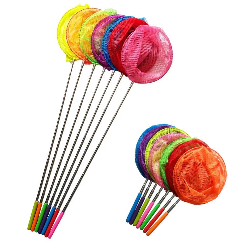 1 pz reti da pesca in acciaio inox rete telescopica pesca portatile Ultra corto acquario rete per pesci bambini all'aperto rete per insetti