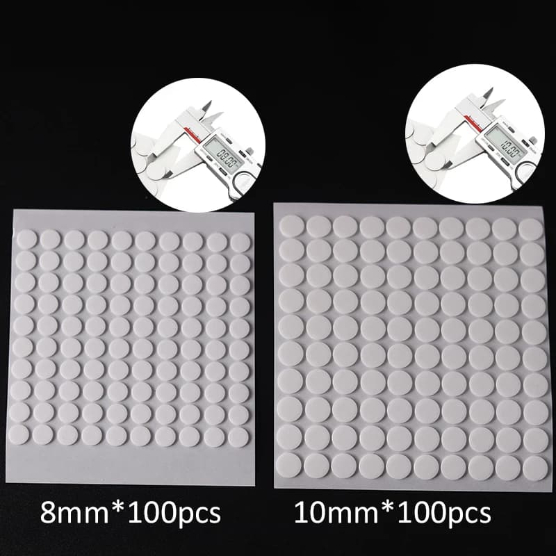 100 PZ 8 MM 10 MM Bianco Candela Stoppino Adesivi Adesivo biadesivo per candele fai da te Materiale Punto fisso mobile