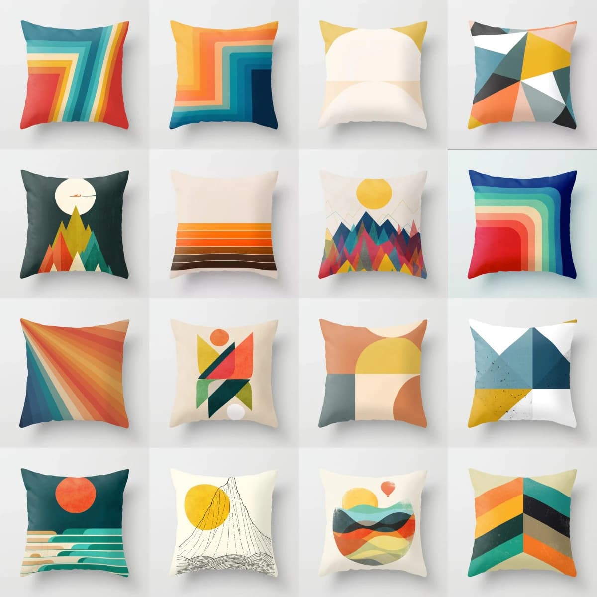Fodera per cuscino in poliestere geometria creativa federa per cuscino arte astratta moderna soggiorno di natale divano letto sedili cuscini decorativi