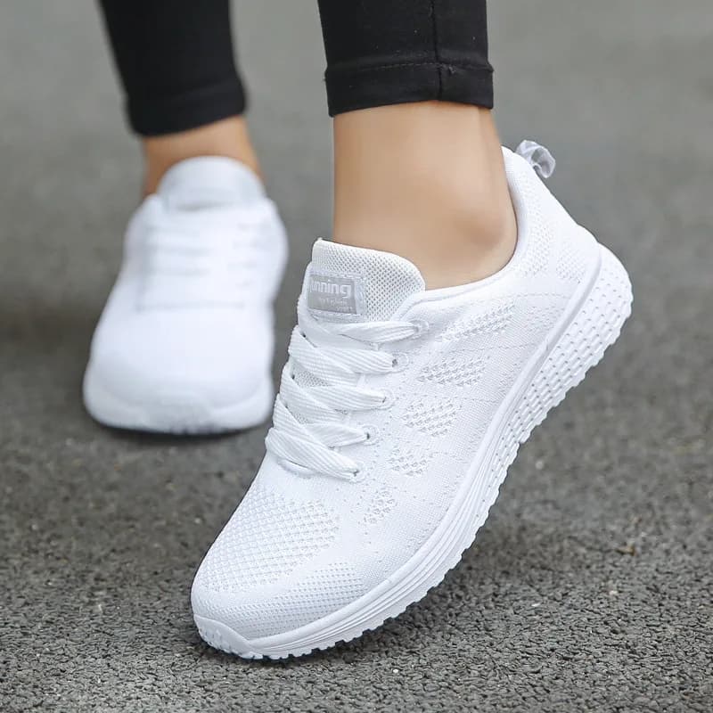 Women's Casual Shoes Fashion Low Shoes in Breathable Mesh Walking Sneakers Women's 2021 Shoes Vulcanized Gym White Women's Footwear