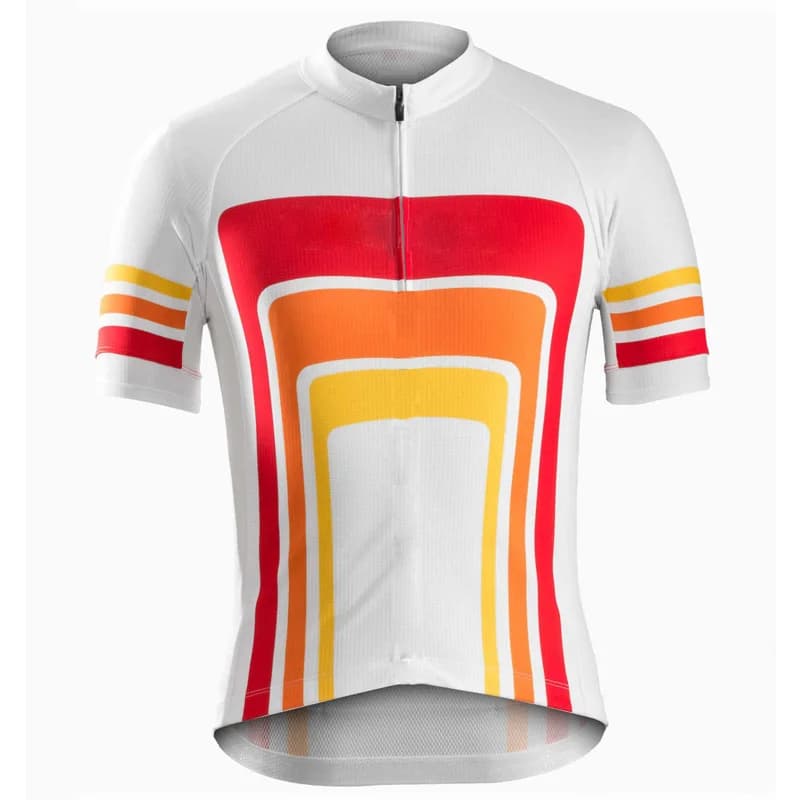 Maglia da ciclismo, abbigliamento da bici, mezza cerniera, maniche a pettine, giacca da montagna Motocross, maglia sportiva stretta