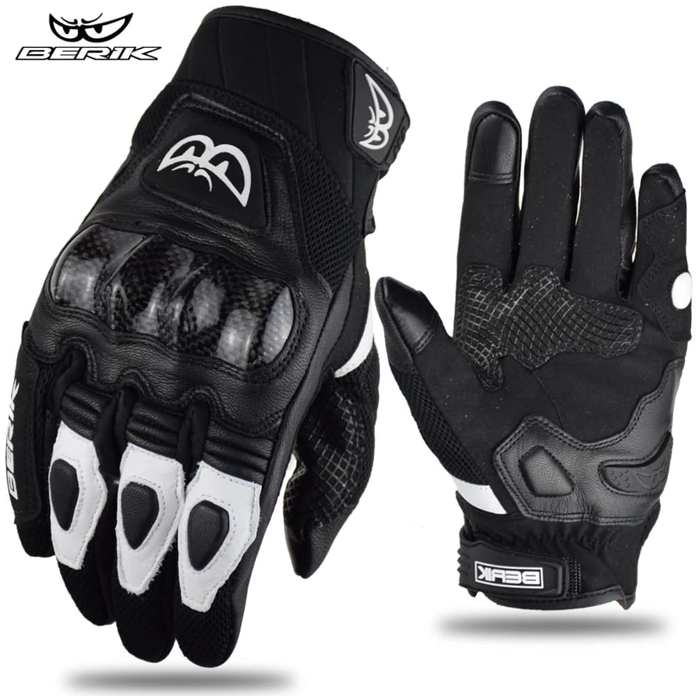 BERIK Gloves Goat Leather Motorcycle Gloves Men Women Motocross Gloves Retro Dirt Bike MTB DH Gloves Motorcyclist Guantes Moto