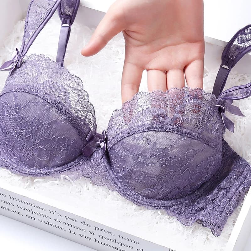 2020 reggiseno in pizzo trasparente da donna Top reggiseni Push Up ricamati femminili per donna Lingerie Sexy Plus Size D Cup intimo reggiseni siere