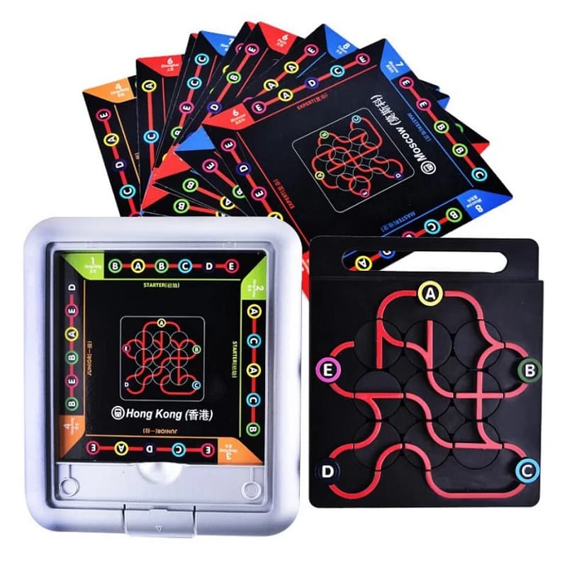 Metropolitana labirinto 64 Off missione gioco di liquidazione logica pensiero intelligenza giocattolo gioco da tavolo gioco per feste in famiglia