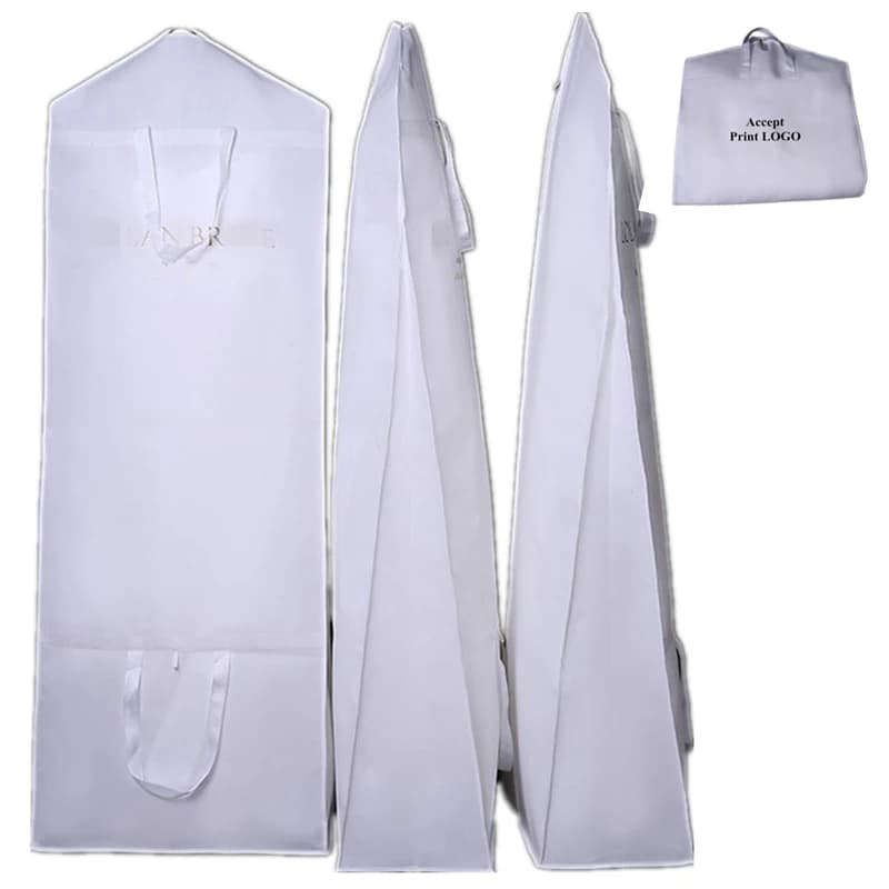 Copertura antipolvere portatile perfetta per abito da sposa abito da sposa abbigliamento soprabito sacchetto di protezione antipolvere tinta unita nuovo arrivo