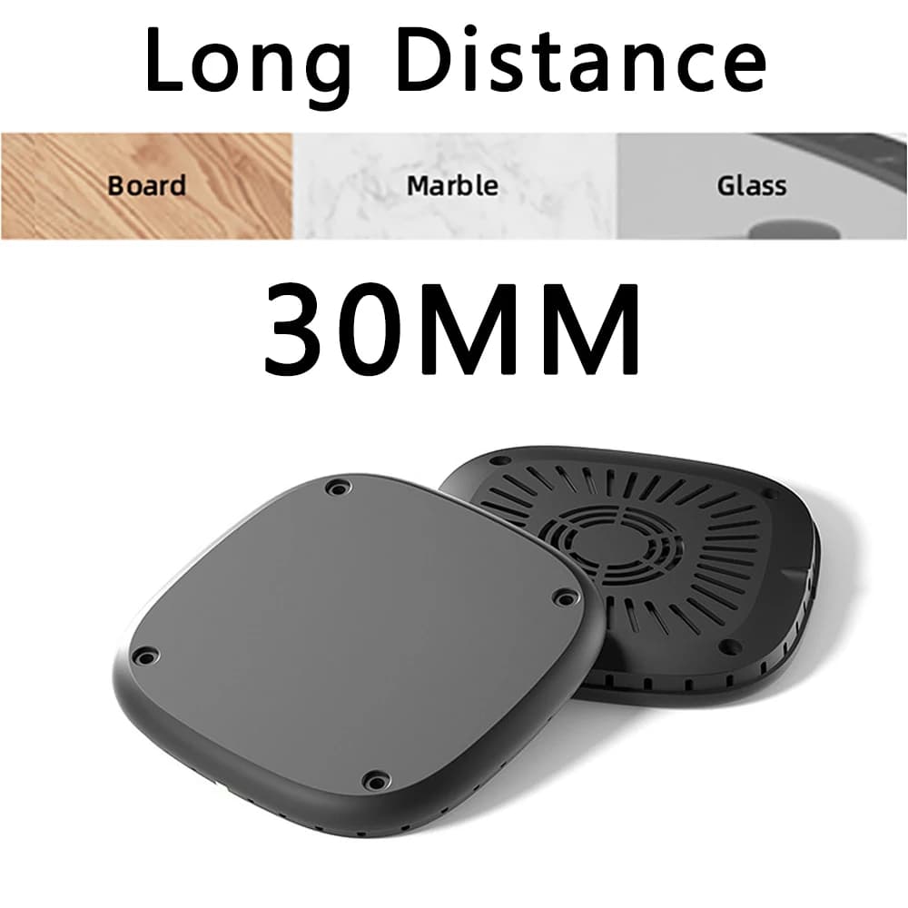 Qi invisibile vero caricabatterie Wireless a lunga distanza 30MM Pad di ricarica Wireless per iPhone 12 13 Pro Max 11 XS Max XR 8 Plus Samsung S21 Ultra S20 5G S10 Note 20 10 9 XiaoMi MI 10S 11 Pro Ultra