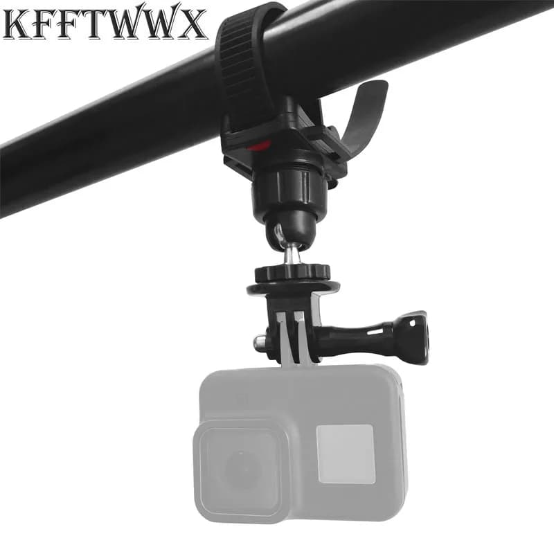 KFFTWWX Robusto e durevole Roll Bar Zip Mount per GoPro 12 11 10 9 8 7 6 5 4 Gabbia nera Manubrio Reggisella Bici Conveniente Pratico