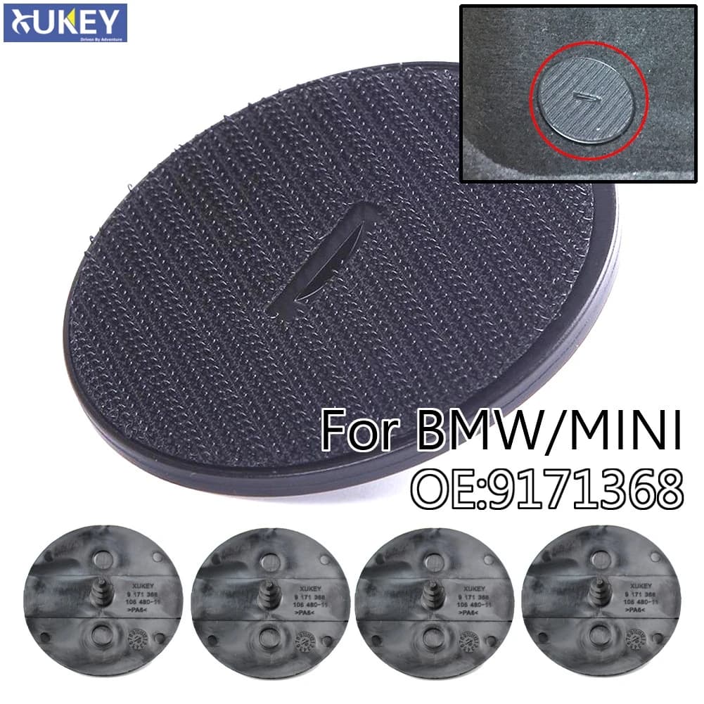 Clips 4x Carpet Carpet Fixing screws for BMW and Mini 9.171.368 106.480 3 4 5 7 X4 X5 X6 Velcro TAP Car Styling