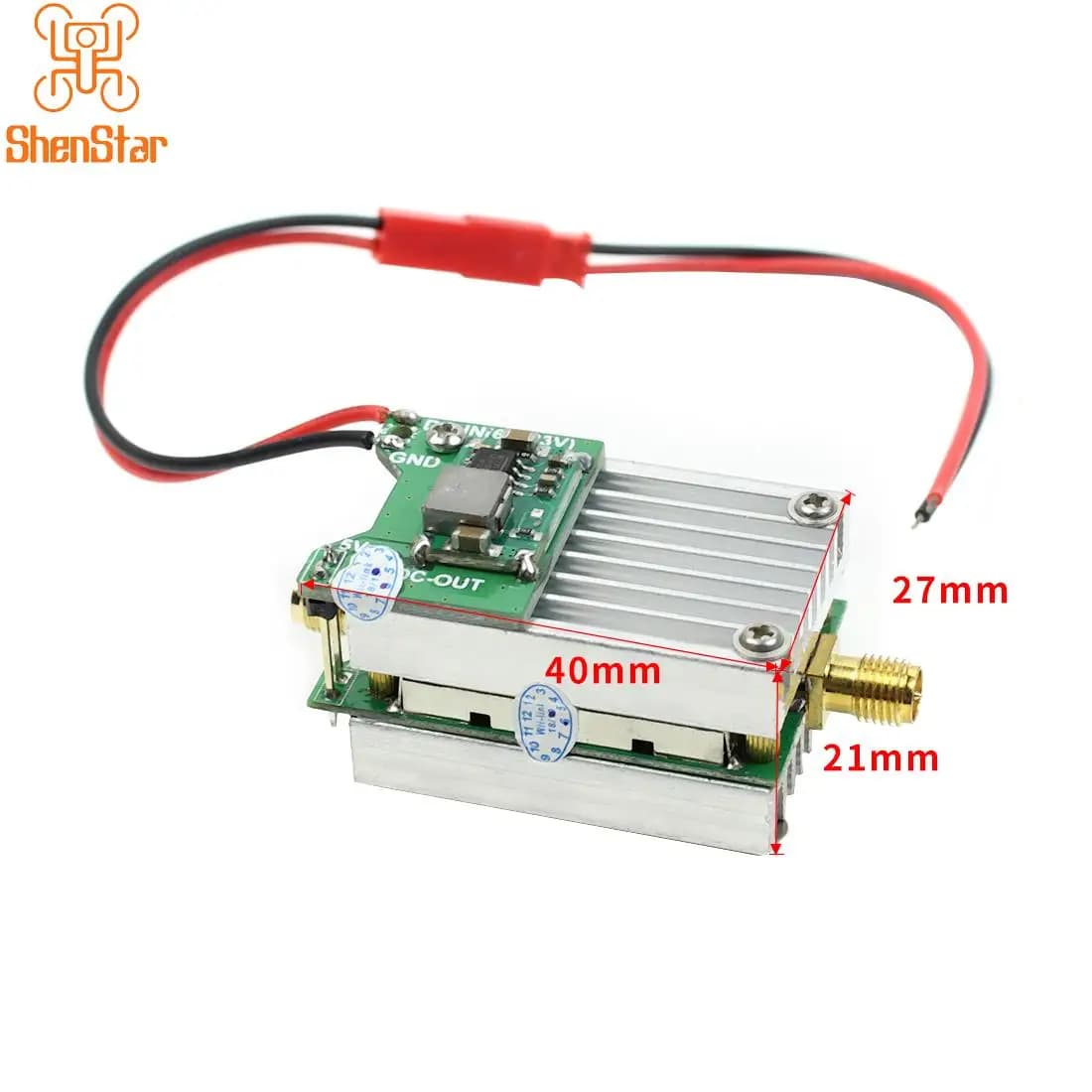 ShenStar 5.8Ghz FPV trasmettitore amplificatore di segnale RF amplificatore amplificatore w/ FPV Antenna RP-SMA 85mm per RC elicottero aereo pezzo di ricambio