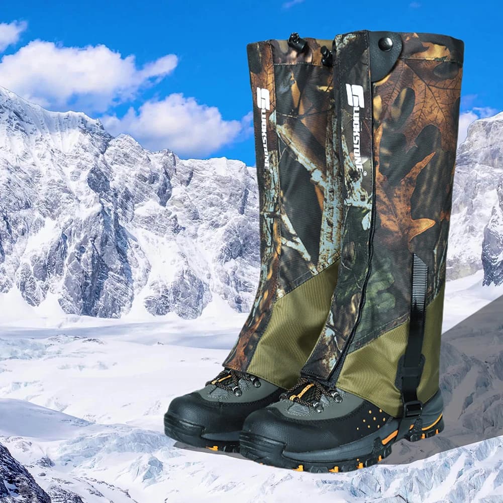 Escursione da campeggio Protezione per le gambe sulla neve Coprigambe mimetico Scarpone da sci Scarpa da viaggio Ghette per punture di insetti antigraffio