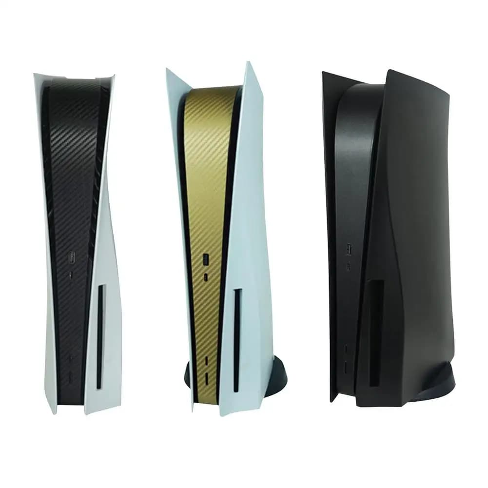 Cover in Fibra di Carbonio per Console Sony PS5 Edizione Disco Adesivo Protettivo Adesivo per il Centro della Console Decalcomanie Accessori per Console da Gioco