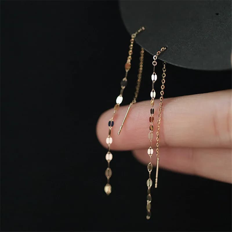 Orecchini in argento sterling 925 con labbra O Word, catena, nappa, orecchini da donna, orecchini placcati in oro 14k, gioielli estivi per feste in spiaggia