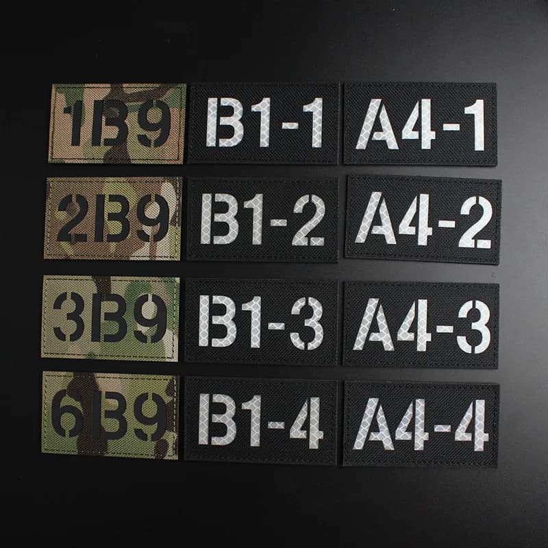 Seal Callsign Number A41-1 B1-1 Patch Reflective IR Chapter 1B2 2B9 Helmet Nylon Bracelet for Clothes Vest Bag Decoration