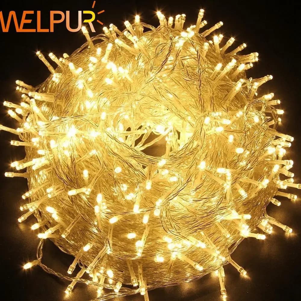 LED Fata Stringhe Luce Esterna Ghirlanda Impermeabile 220V 10M 20M 50M Per La Festa Di Natale Matrimonio Compleanno Decorazione Lampada
