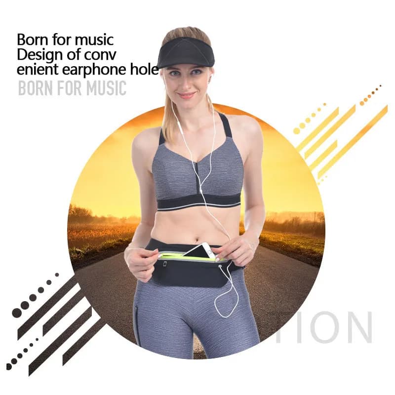 Marsupio sportivo Ultra sottile marsupio da corsa Jogging escursionismo Zip marsupio marsupio multifunzione comoda borsa da corsa Mobile