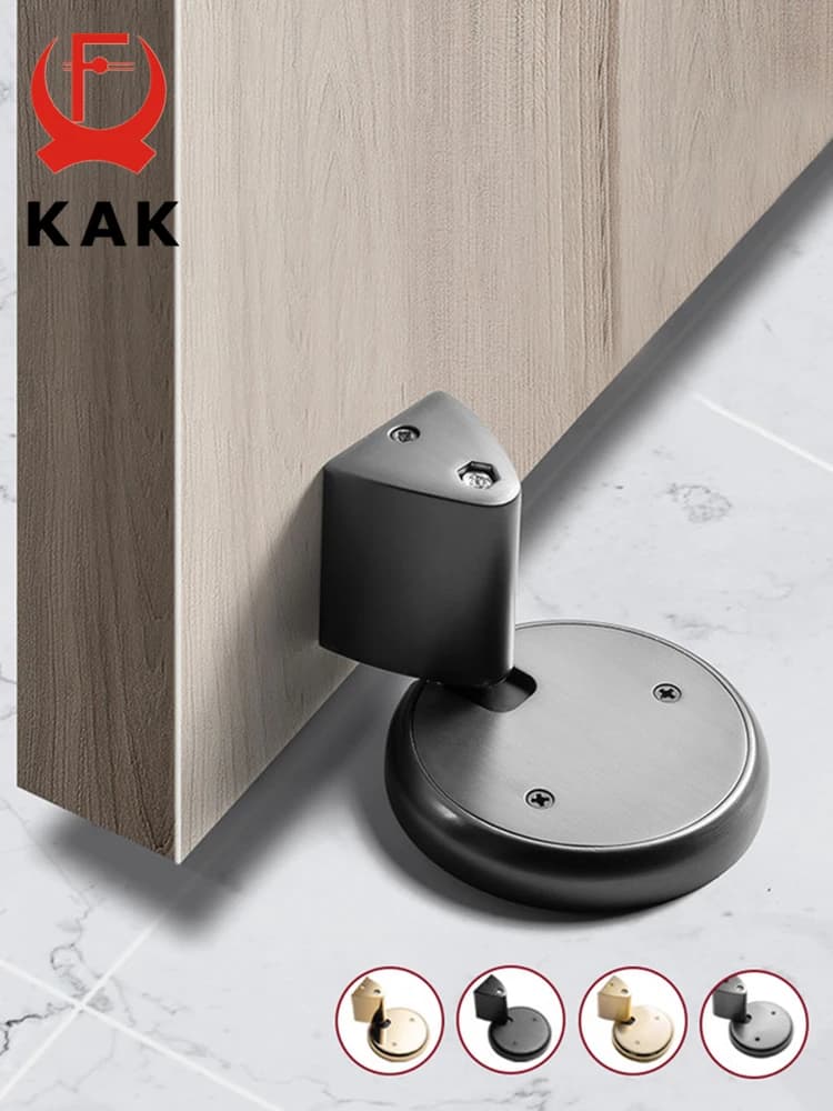 KAK fermaporta meccanico regolabile adesivo senza chiodi supporto per porta resistente al vento fermaporta proteggi Hardware per porte a parete