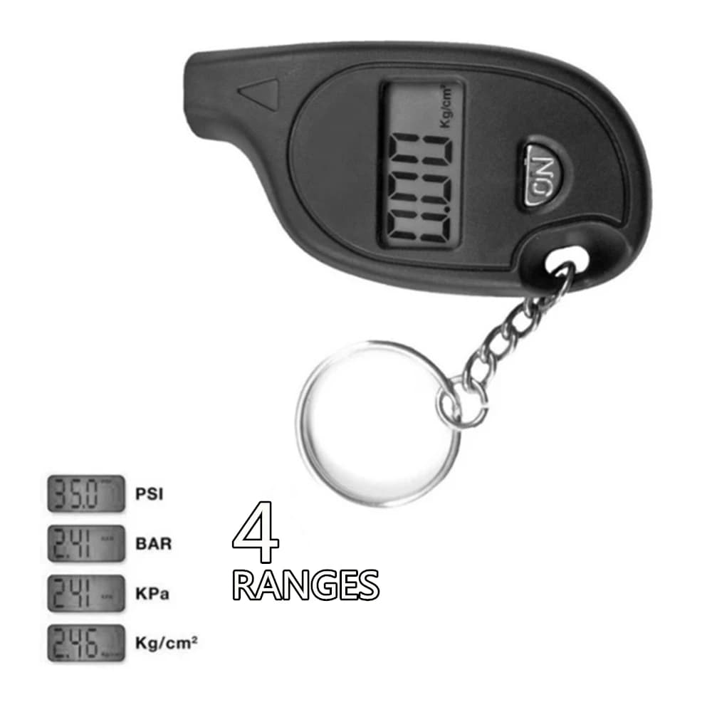 Mini portatile portachiavi pneumatico ruota misuratore di pressione dell'aria tester LCD digitale 5-100 PSI strumento di elaborazione monitor della pressione dei pneumatici