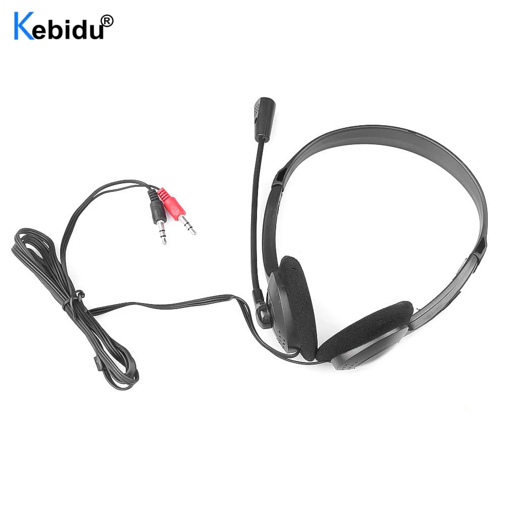 3.5 mm wired gaming headset with 3.5 mm MIC VOIP Microphone Skype Headphone for PC Laptop