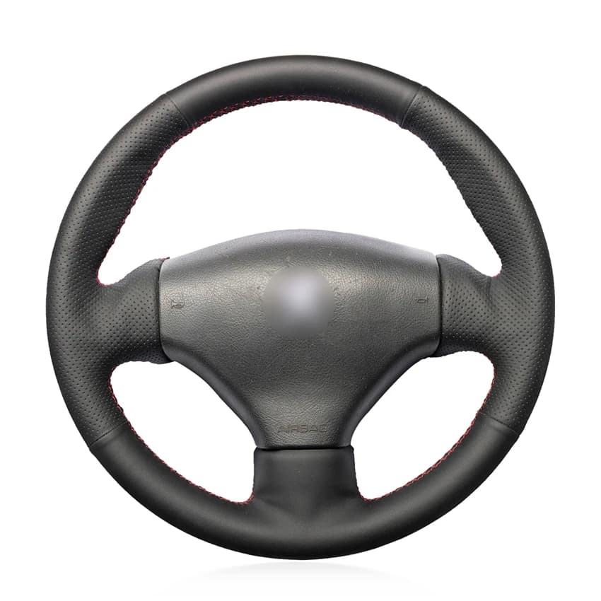 Black Leather Car Cover Hand Sewn for Peugeot 206 1998-2005 206 SW 2003-2005 206 CC 2004 2005