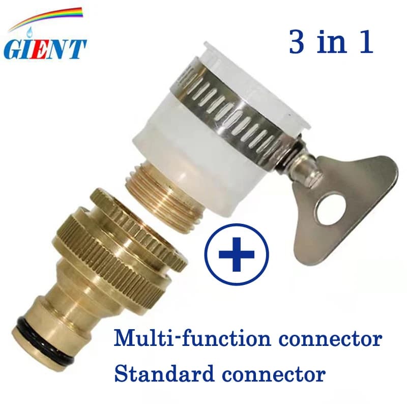 Brass kitchen hose adapter, quick connector for water gun, mixer hose fitting, garden irrigation tools