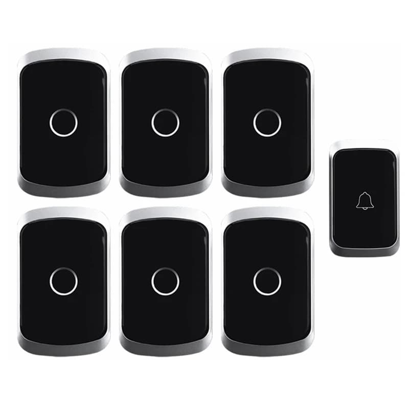 CACAZI wireless doorbell A20 battery waterproof 300M remote control US EU UK AU plug 1 button 6 receiver smart home cordless doo