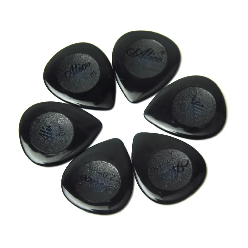 Plettri per chitarra neri a goccia pesanti da 50 pezzi da 2 mm per chitarra elettrica Jazz