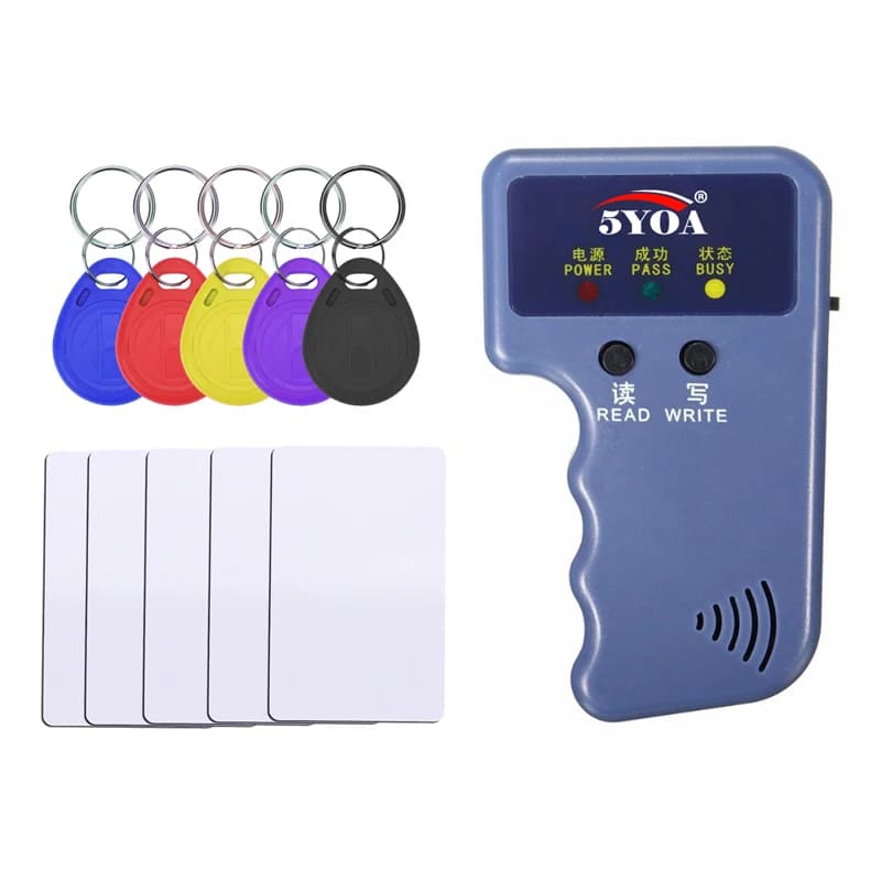 RFID Duplicator Card Reader 125KHz EM4100 Copier Writer Video Programmer T5577 ID Rewritable Keychain EM4305 Tag Card