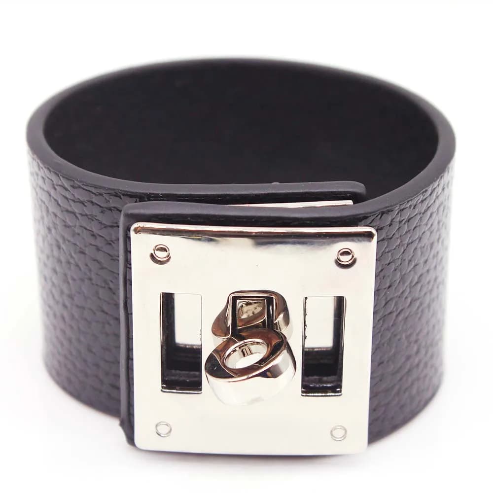 Tabc European Fashion Punk Wide circular Leather bracciali e braccialetti per donna uomo bracciale con polsino Statement Jewelry