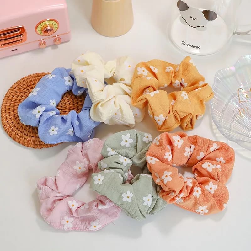 New Spring Summer Sweet Candy Colors Soft Fabric Chiffon Girls Women Elastic Hair Band Hair Ropes Hair Accessories Headwear