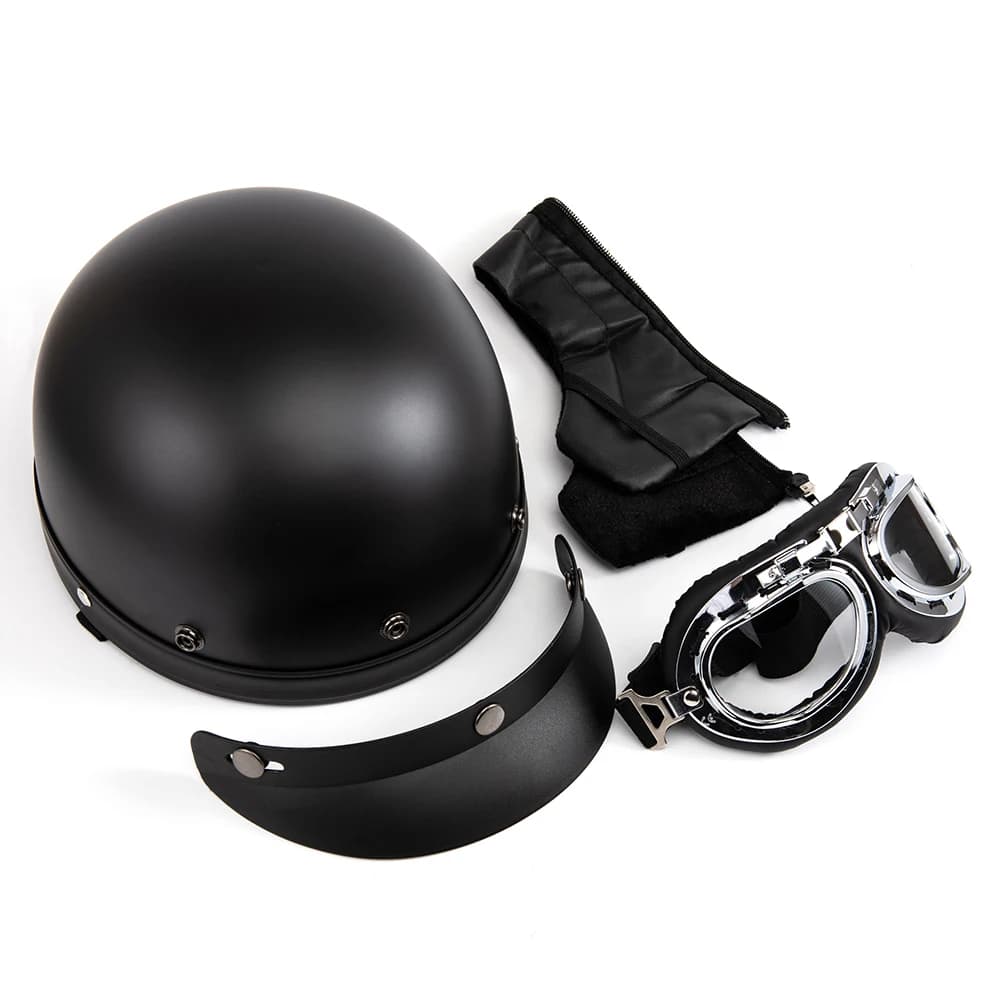 Motorcycle Helmet Electric Bike Helmet Double Lens Open Face Glasses Man Woman Scooter Motorcycle Bike Helmet