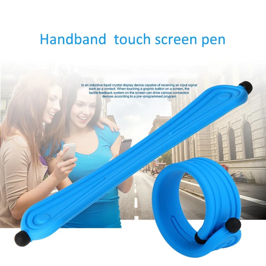 Nuova penna Touch Screen capacitiva universale per tablet Smartphone Touch Pens cinturino da polso con cinturino in silicone stilo per cellulare