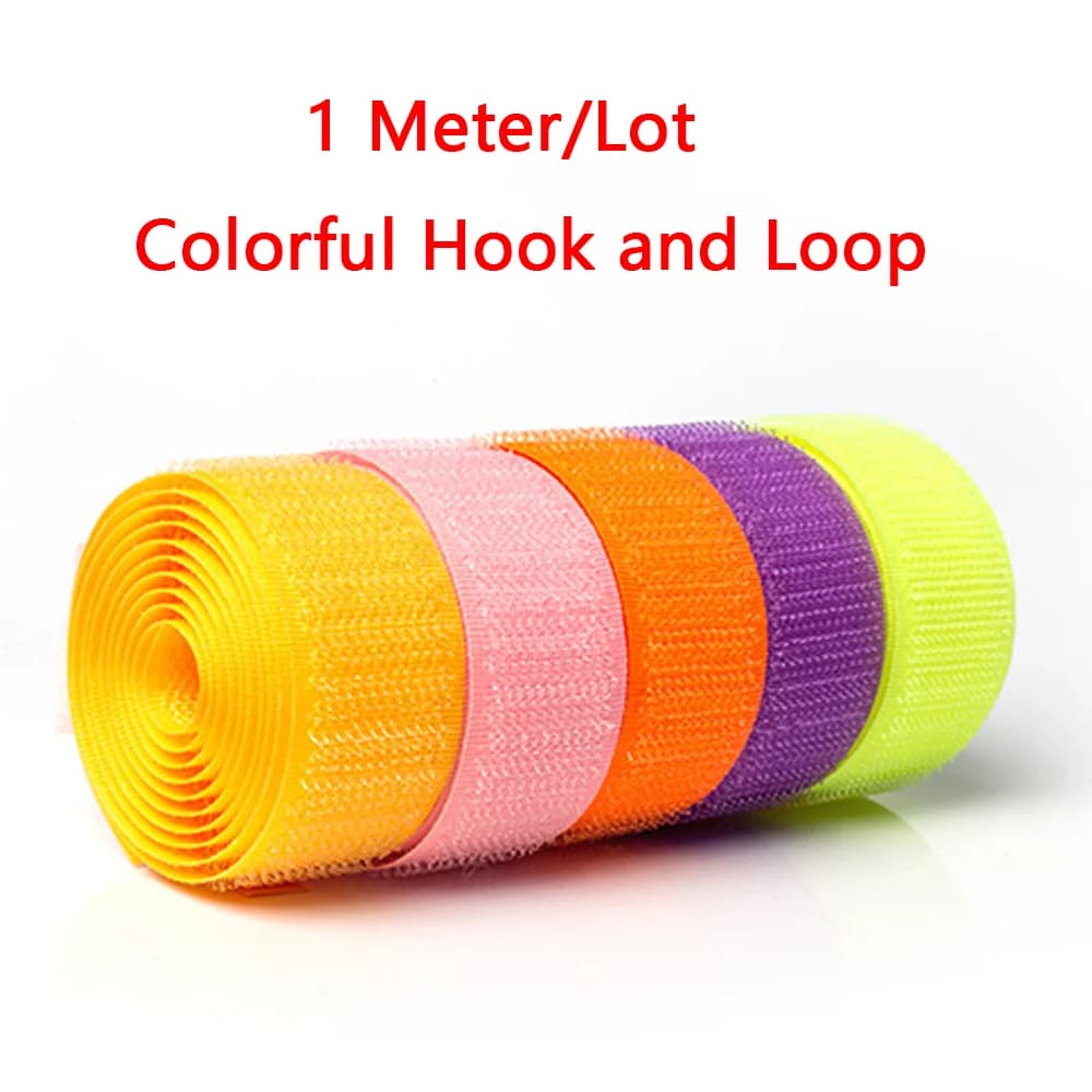 1 paio di fascette per cavi con nastro di fissaggio colorato da 20 mm, accessori per cucire, 1 metro/lotto