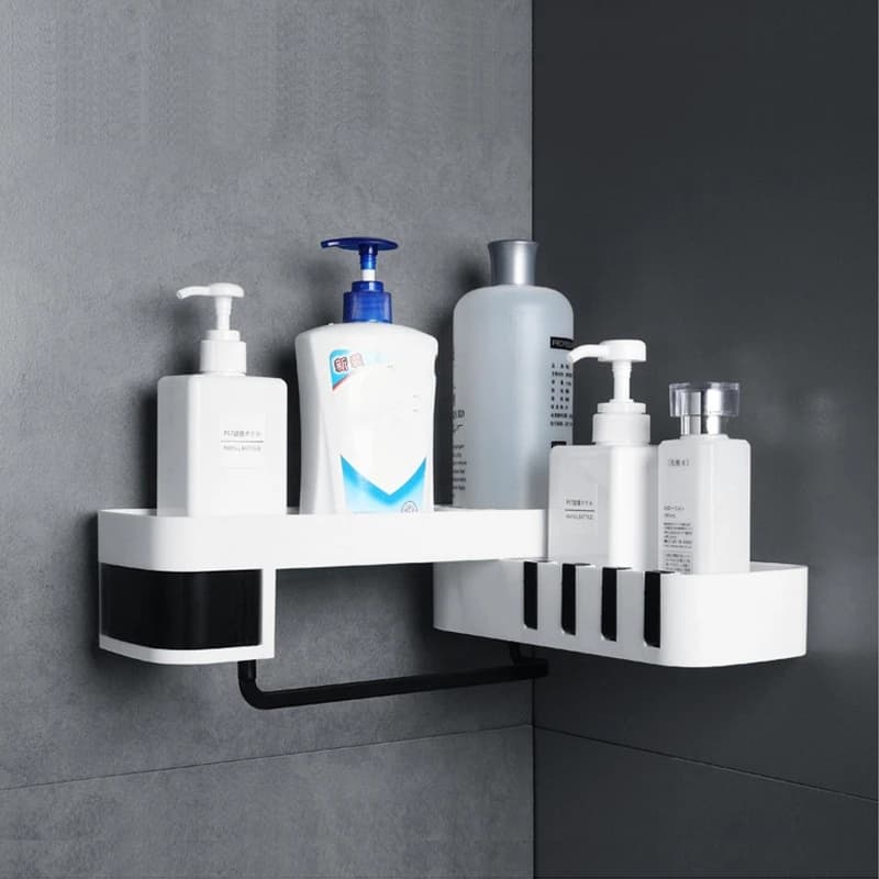 1 pcs Corner Shower Shelf Bathroom Shampoo Shower Shelf Holder Kitchen Storage Rack Organizer Wall Mounted Type baño 4полка для