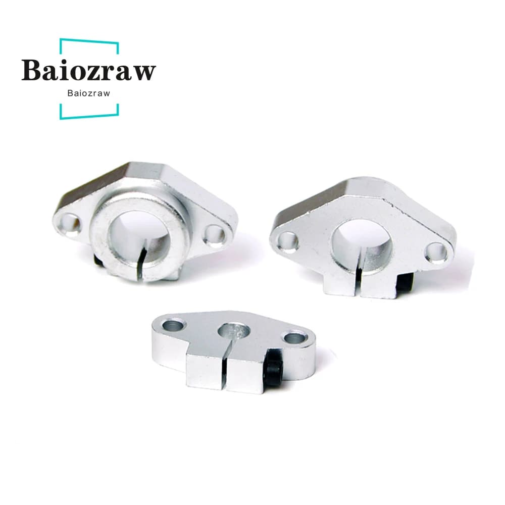 Supporto per Asta in Lega di Alluminio, Supporto per Binario Lineare Lucidato, Componenti per Stampante 3D, 1 Pezzo SHF