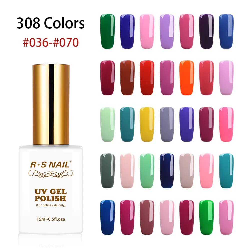 RS NAIL UV Nail Gel Polish 15ml Nail Art lacca Soak Off Hybrid Nail Polish Vernis Semi Permanent vernice Base Top Matte Coat