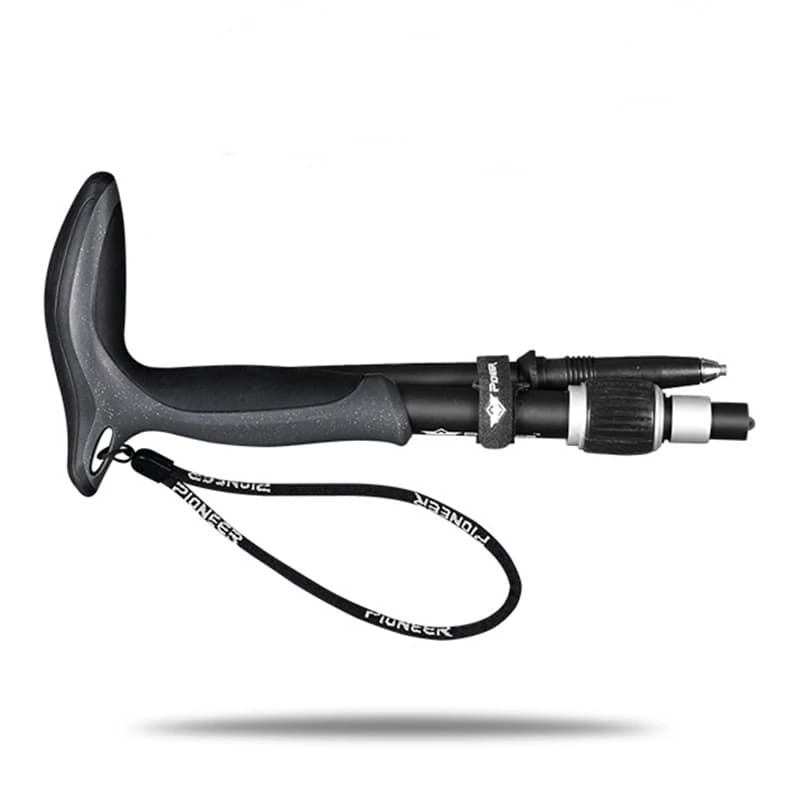 Pioneer 1 Pcs In Carbon Fiber T Handle Full Spiedi Outdoor 5 Sections Opaca Ultralight Trekking Polo Hiking Canna For Camping