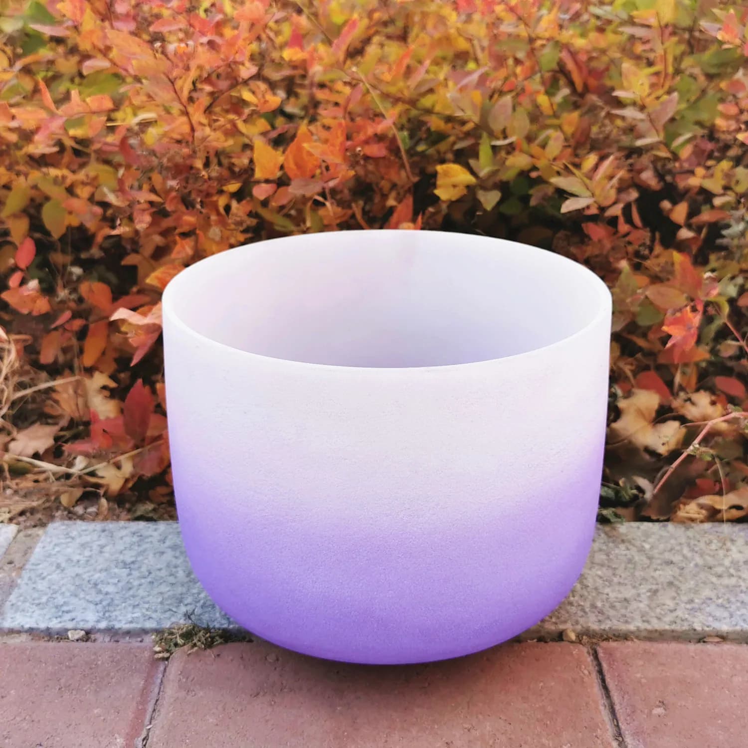 KVKA 432HZ 9" Note C/D/E/F/G/A/B Chakra Rainbow Frosted Quartz Crystal Singing Bowl For meditation