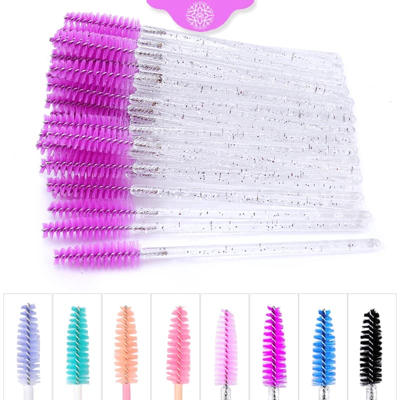 50 Pz Estensione Ciglia Usa E Getta Pennello Per Sopracciglia Mascara Bacchetta Applicatore Spooler Ciglia Pennelli Cosmetici Set Strumenti di Trucco