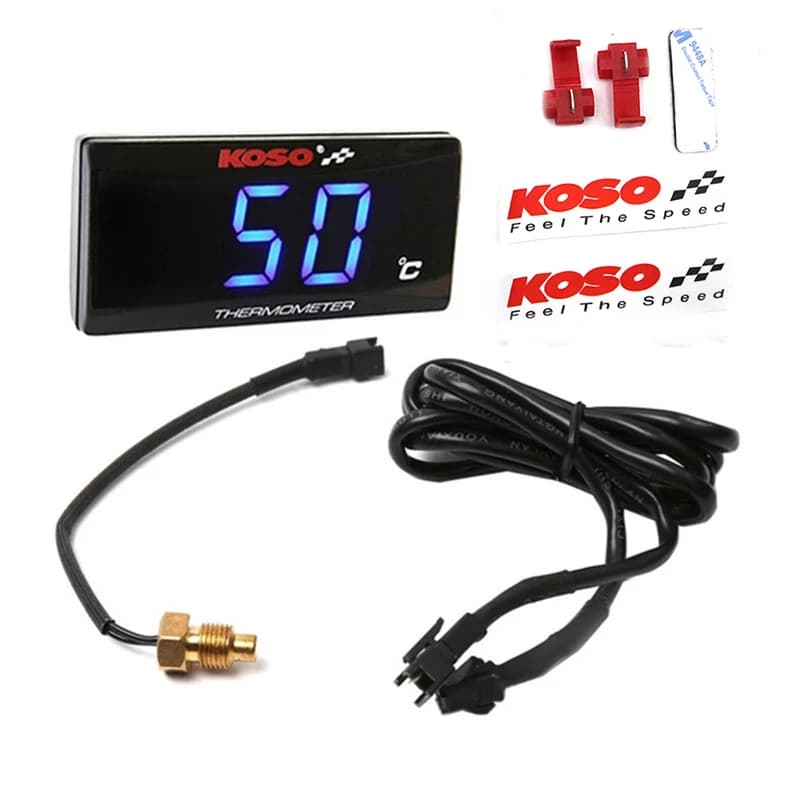 Misuratore di temperatura per moto rotondo temperatura dell'acqua per moto igrometro digitale termometro sensore adattatore per sensore