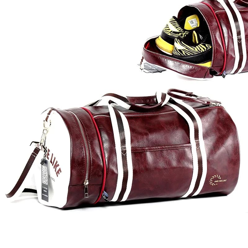Borsa da palestra Uomini E Donne Messaggero del Sacchetto di Spalla Portatile di Formazione di Basket Borsa Cilindro Borsa Sportiva Borsa Da Viaggio In Pelle Borsa Da Tennis