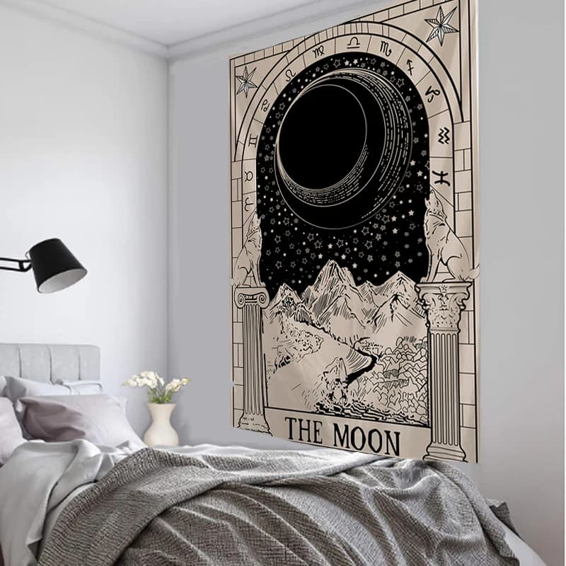 Tarocchi Carta Arazzo Appeso a parete Astrologia Divinazione Copriletto Tappetino da spiaggia