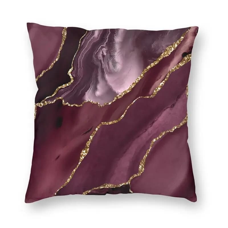 Fodere per cuscini in agata Geode bordeaux bordeaux divano soggiorno struttura in marmo federa quadrata 40x40cm